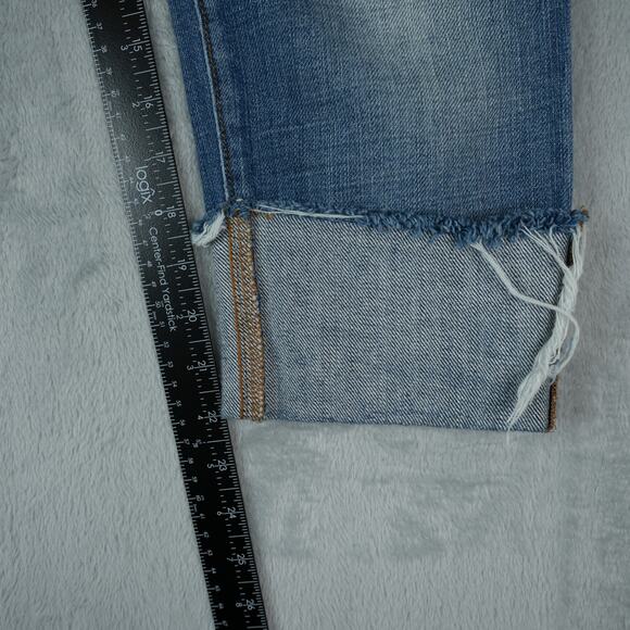 Joes Jeans Crop Ankle Womens W 25 Blue Distressed Rolled Cuff KSKU5605 Kursten - Picture 8 of 12